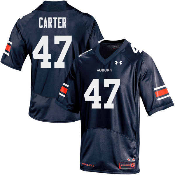 Men Auburn Tigers #47 Craig Carter College Football Jerseys Sale-Navy